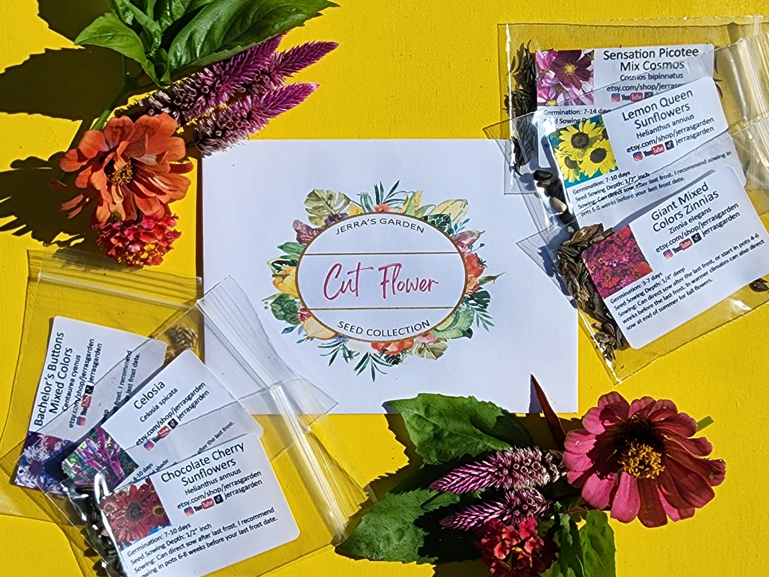 Cut Flower Garden Seed Gift Set – 6 Heirloom Varieties – Jerra's Garden