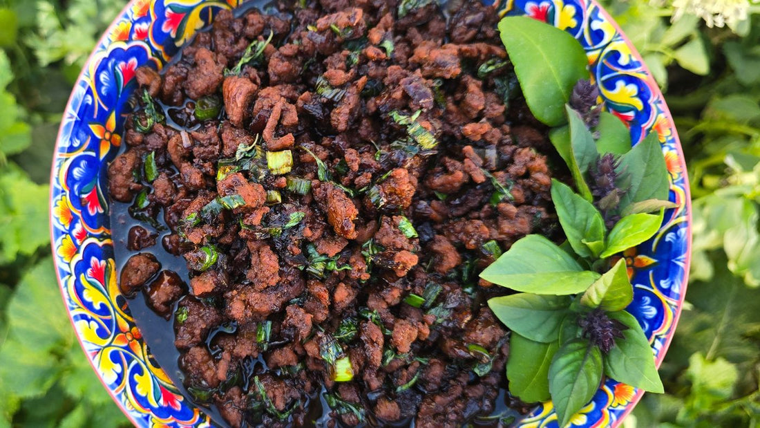 Easy Thai Basil Chicken (Pad Krapow Gai) with Fresh Garden Herbs