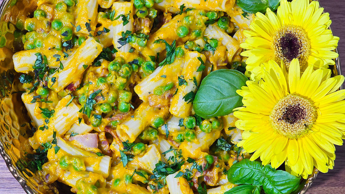 Butternut Squash, Bacon, & Sweet Pea Pasta: A Delightful Harvest Recipe