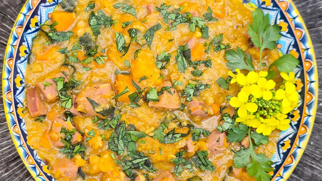 Hearty Squash, Sausage, Kale, and Lentil Soup (Easy One-Pot Recipe)