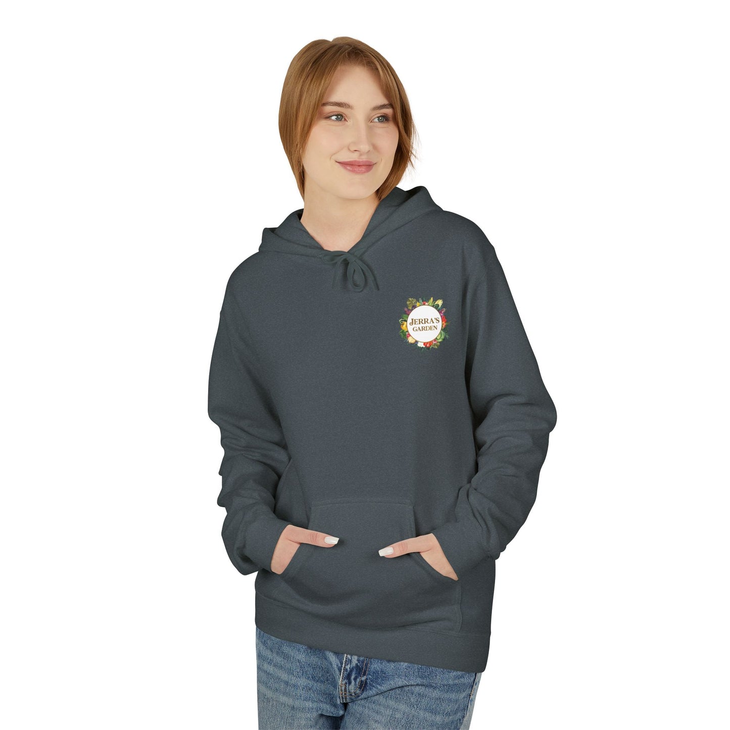 Jerra’s Garden Logo Hoodie | Learn How to Garden & Grow Food (Unisex Fleece)