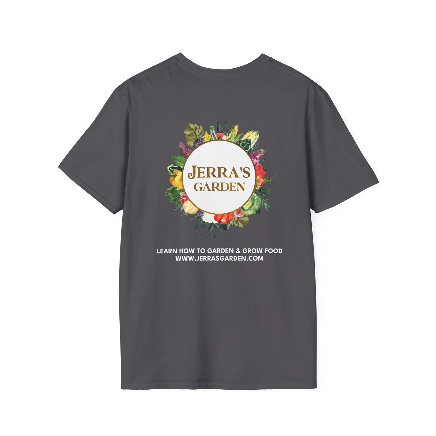 Jerra’s Garden Logo T-Shirt | Learn How to Garden & Grow Food Tee (Unisex)