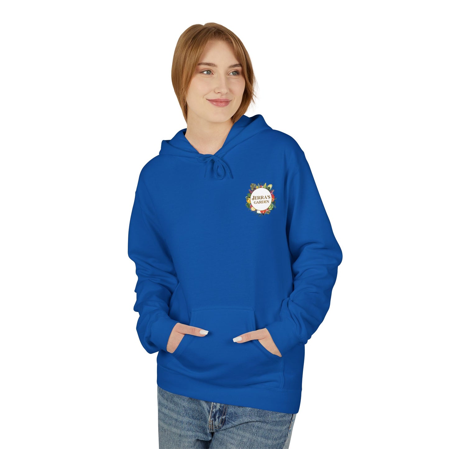 Jerra’s Garden Logo Hoodie | Learn How to Garden & Grow Food (Unisex Fleece)