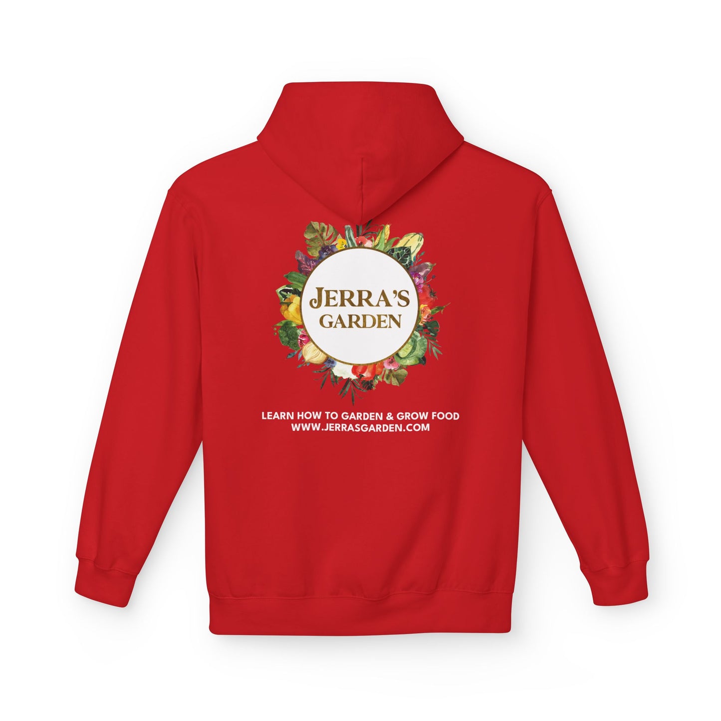 Jerra’s Garden Logo Hoodie | Learn How to Garden & Grow Food (Unisex Fleece)