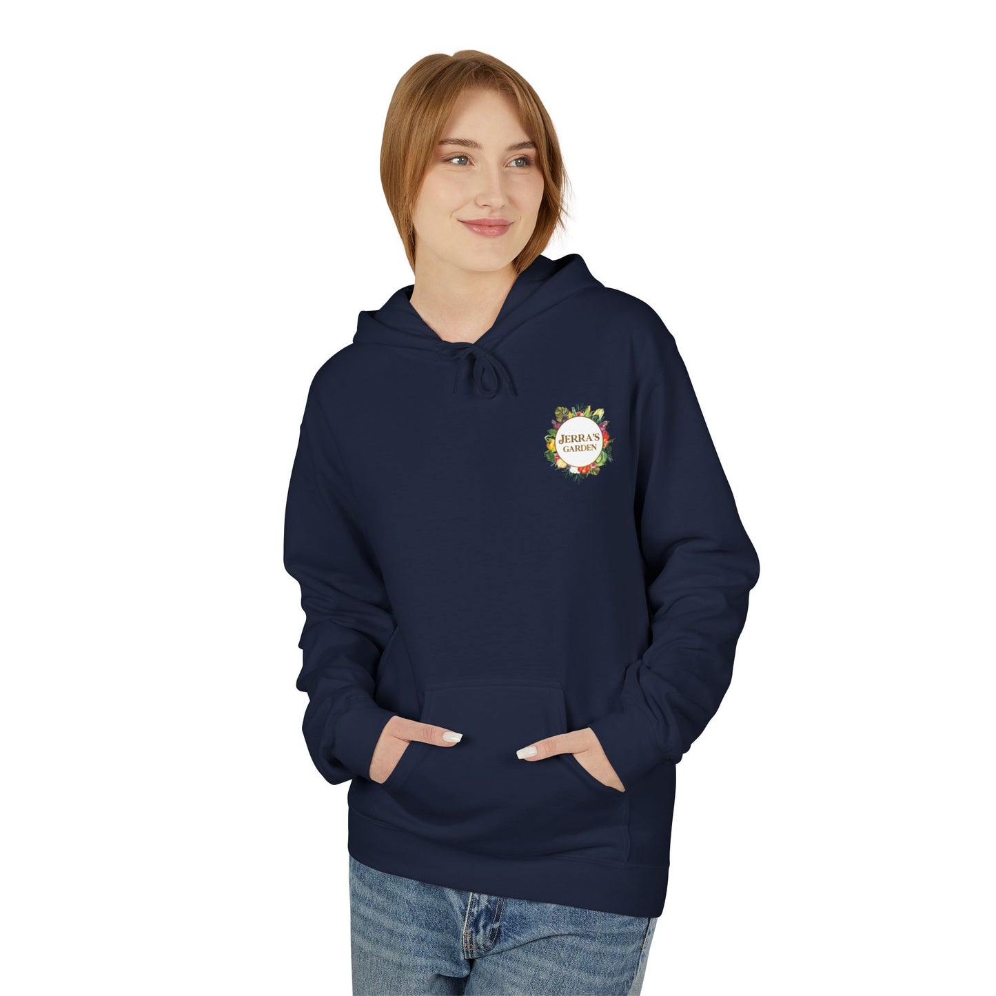 Jerra’s Garden Logo Hoodie | Learn How to Garden & Grow Food (Unisex Fleece)