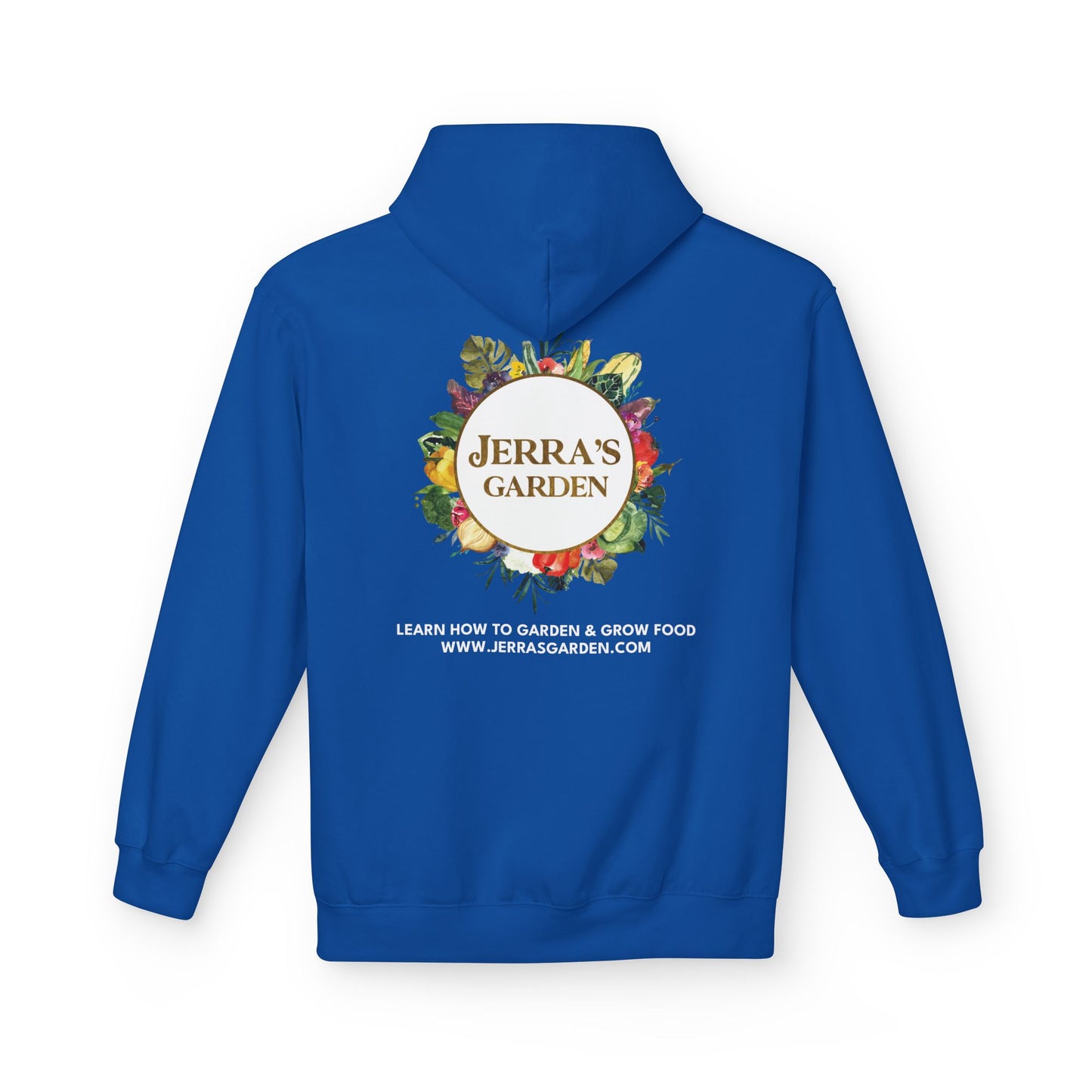 Jerra’s Garden Logo Hoodie | Learn How to Garden & Grow Food (Unisex Fleece)